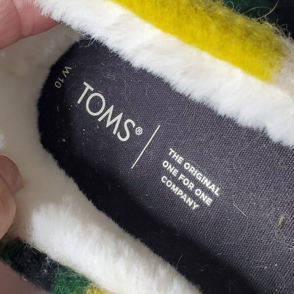 TOMS Felted Alpargata Mallow Sneakers Faux Fur Womens Size 10 Flat Shoes - Picture 5 of 11